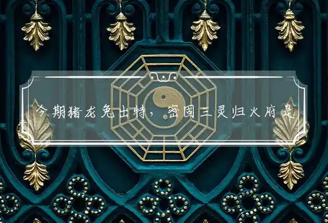今期猪龙兔出特,密固三灵归火府是什么生肖