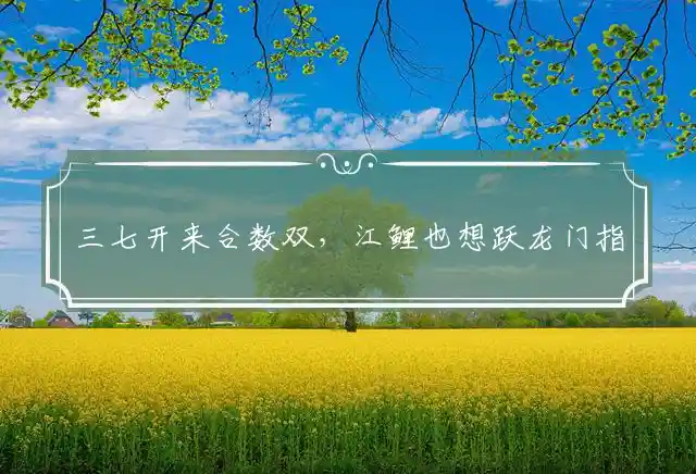 三七开来合数双,江鲤也想跃龙门是什么生肖
