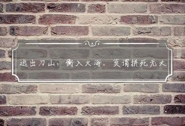 逃出刀山,衡入火海。莫谓拼死无大害。荼毒生灵,必然多灾。慌不择路正蠢材是什么生肖