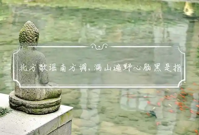 北方歌谣南方调,满山遍野心肠黑是什么生肖