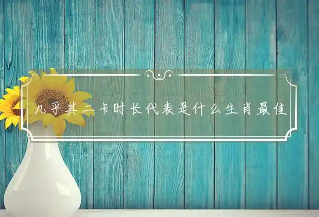 几乎其二卡时长是什么生肖