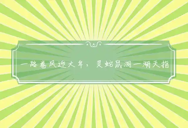 一路卷风迎大年,灵蛇鼠洞一湖天是什么生肖