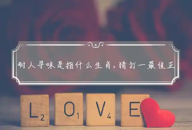 耐人寻味是什么生肖