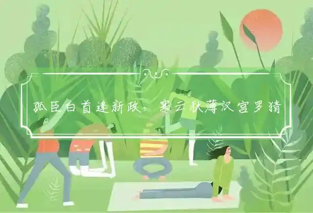 孤臣白首逢新政,寒云秋薄汉宫罗是什么生肖